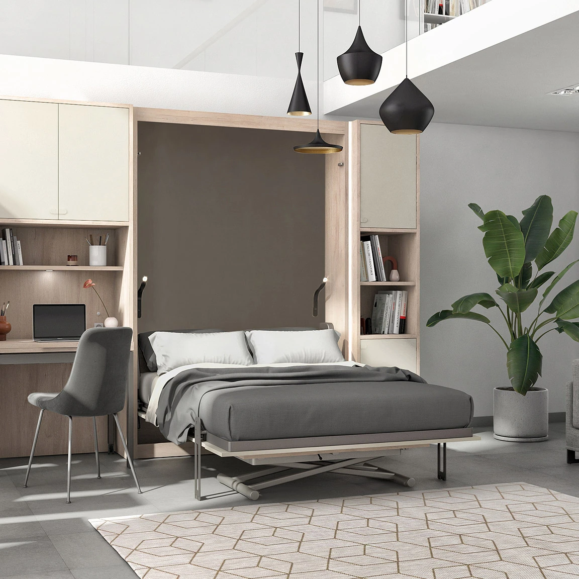 Celio Smart - Armoire-lit verticale