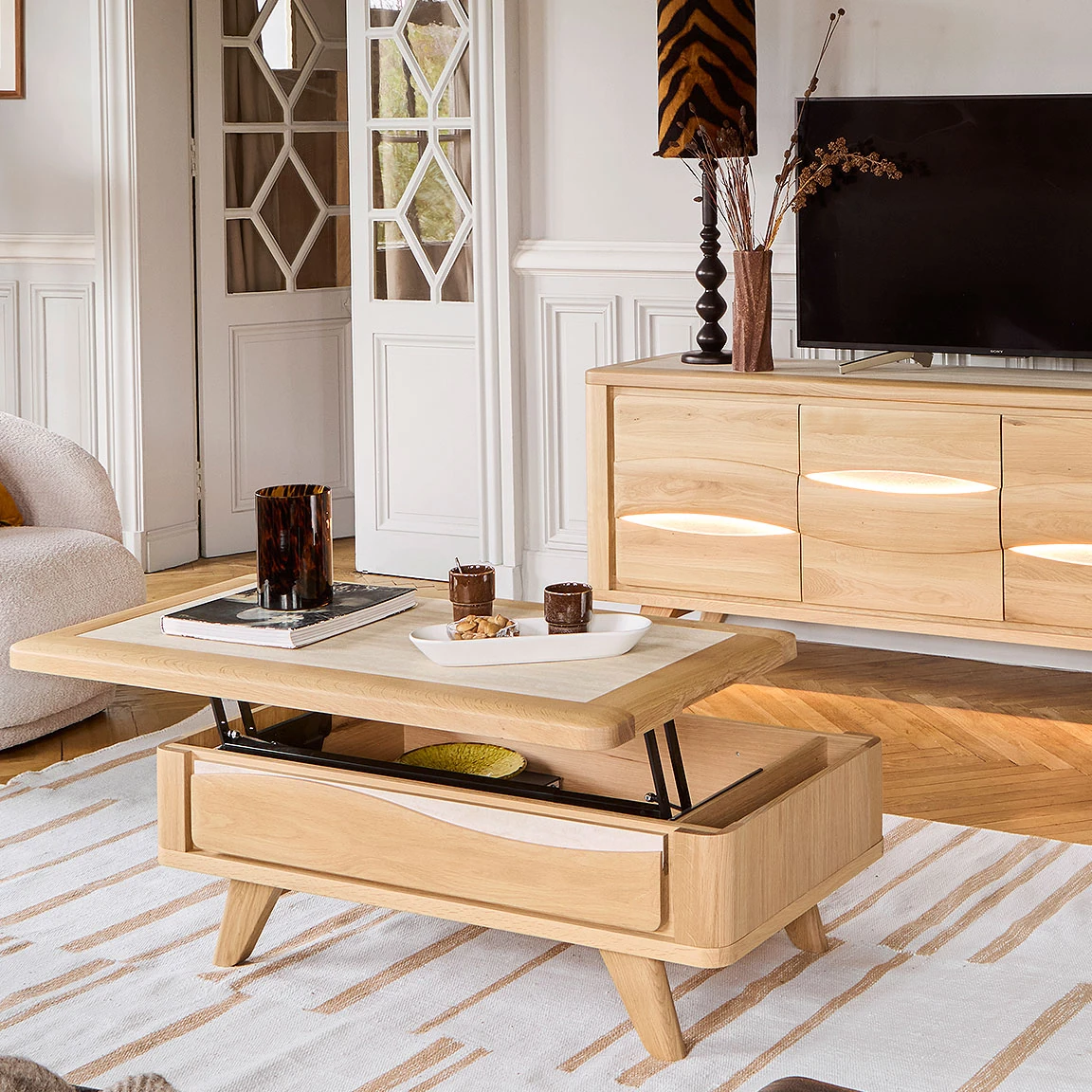 Sable - Table basse et meuble TV