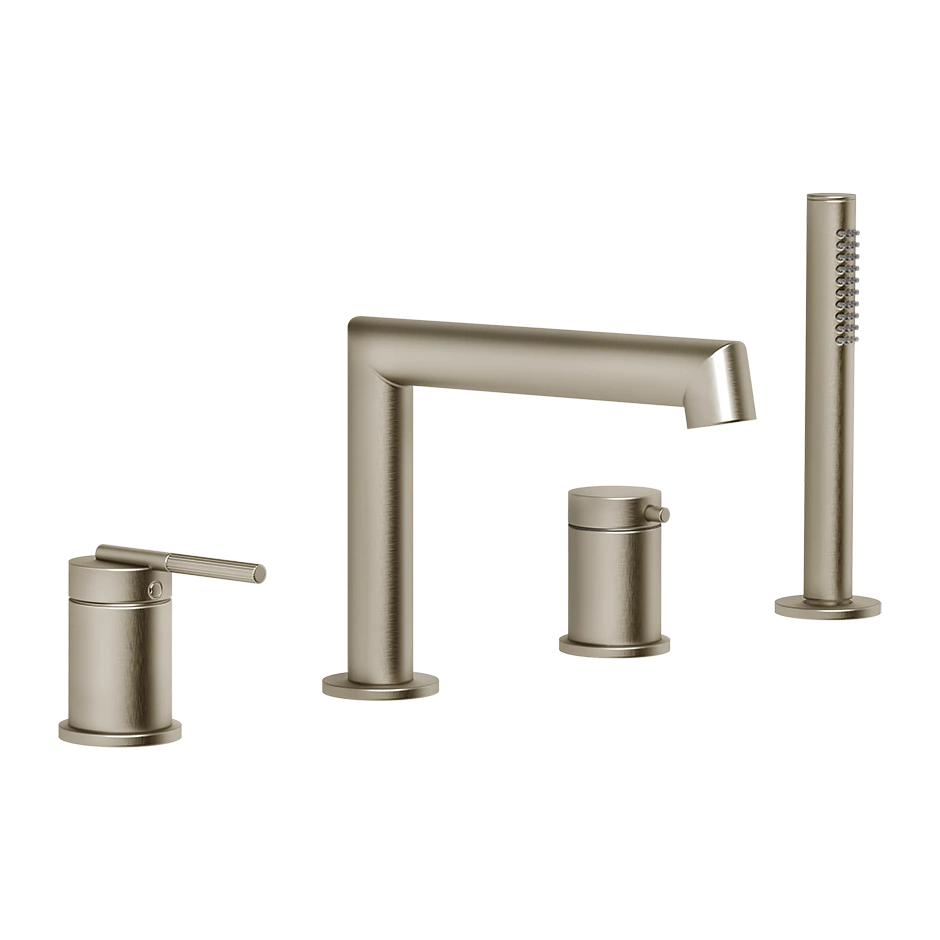 Mitigeur bain et douche Ingranaggio · Finox nickel brossé