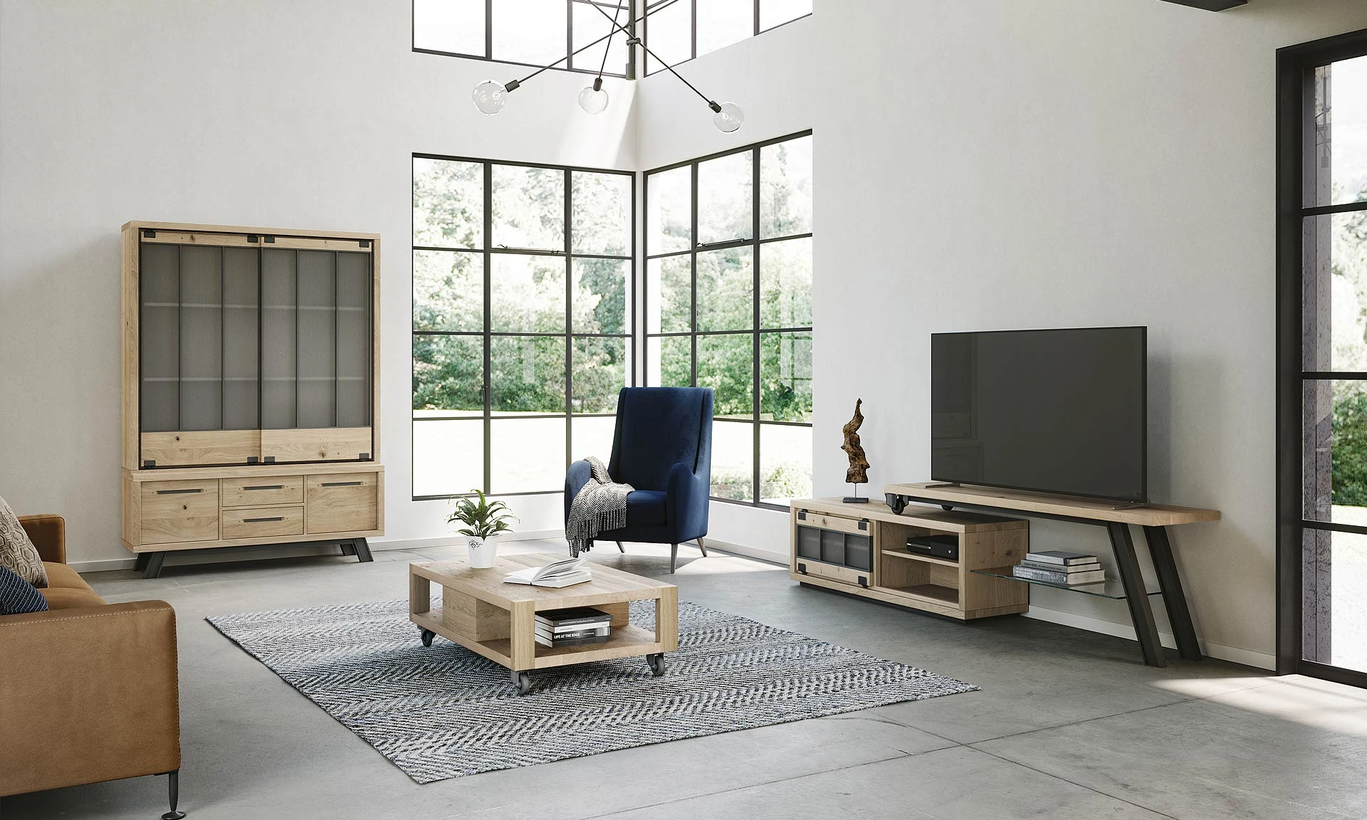 Fantasy - Meuble TV d’angle style industriel
