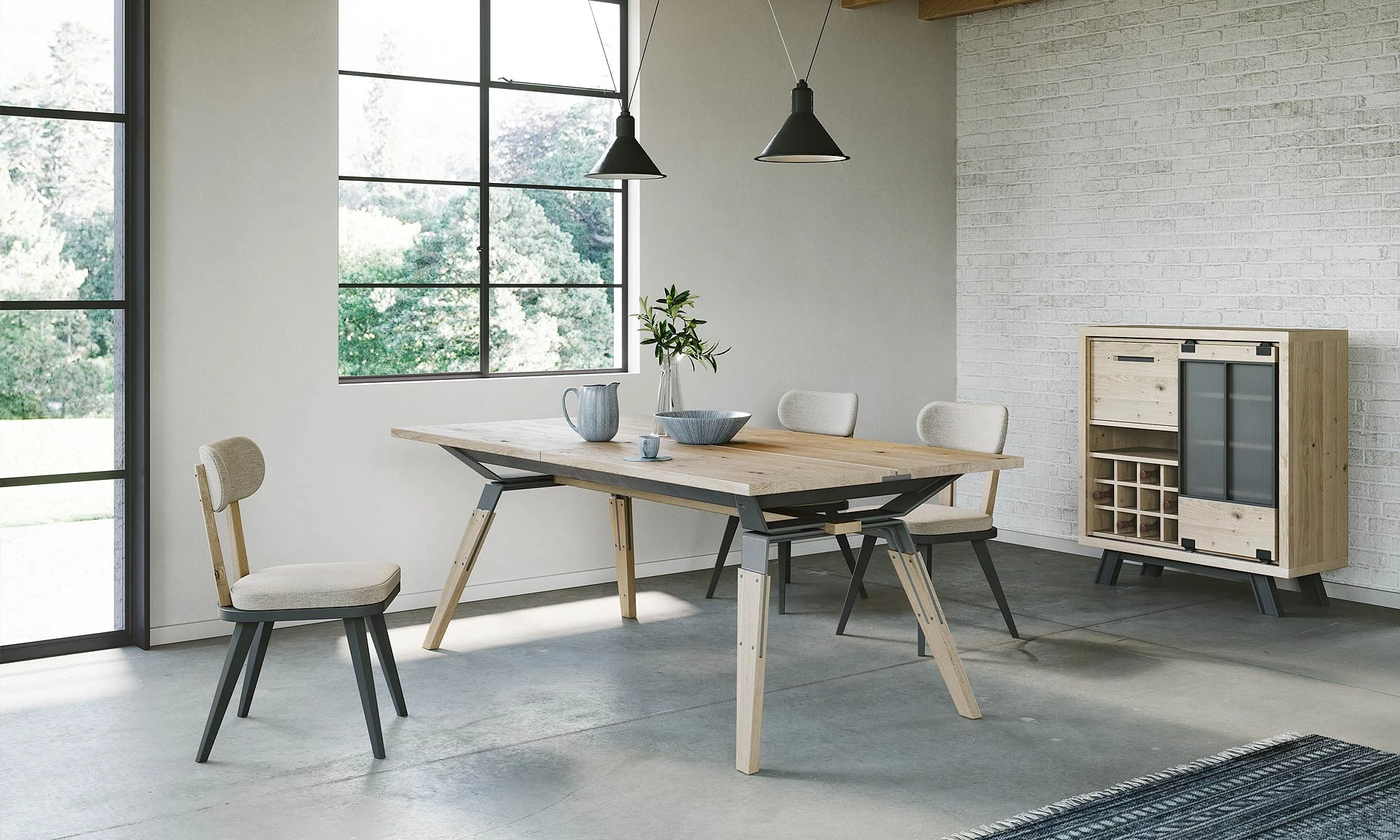 Fantasy - Meuble TV d’angle style industriel