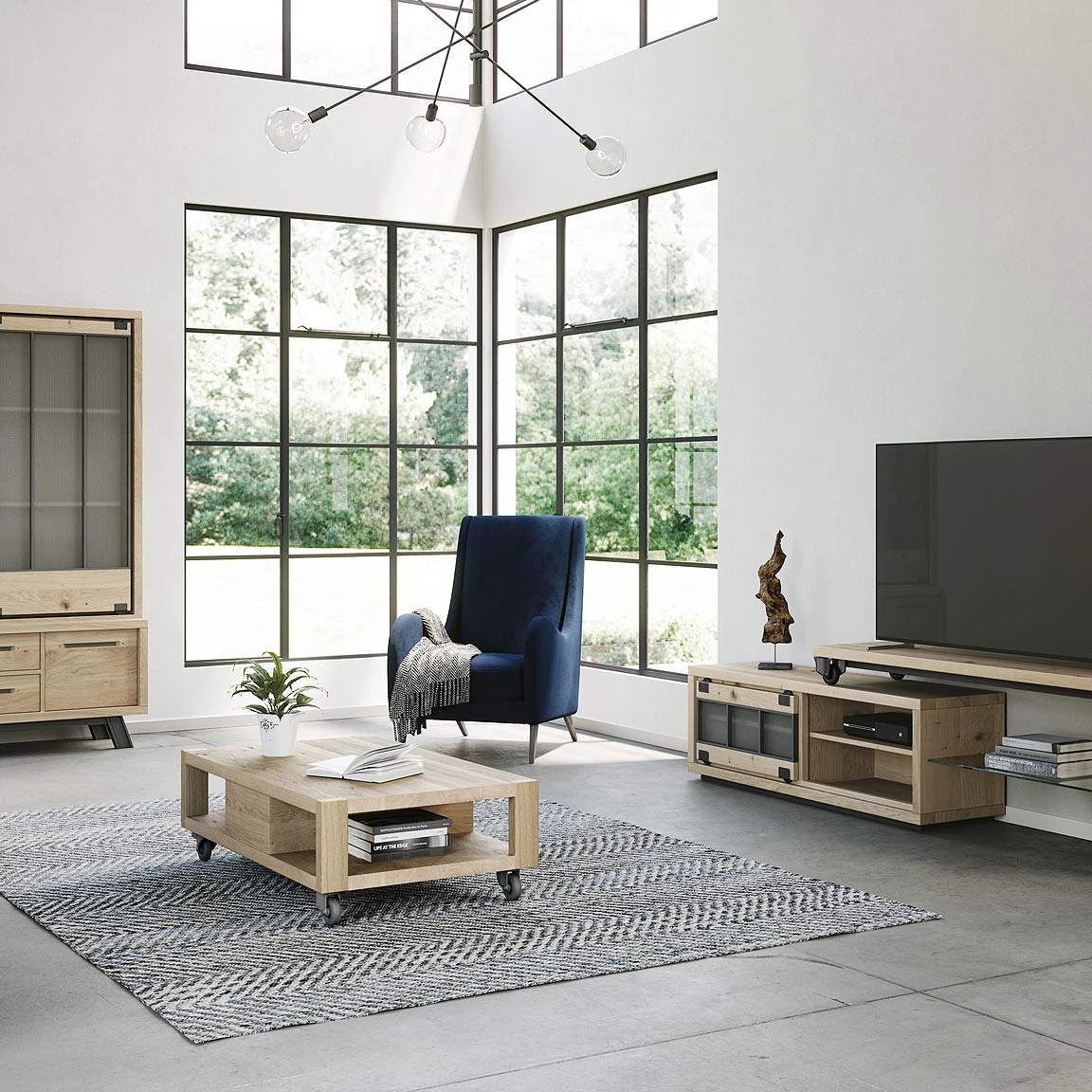 Fantasy - Meuble TV extensible 1 porte coulissante 1 niche
