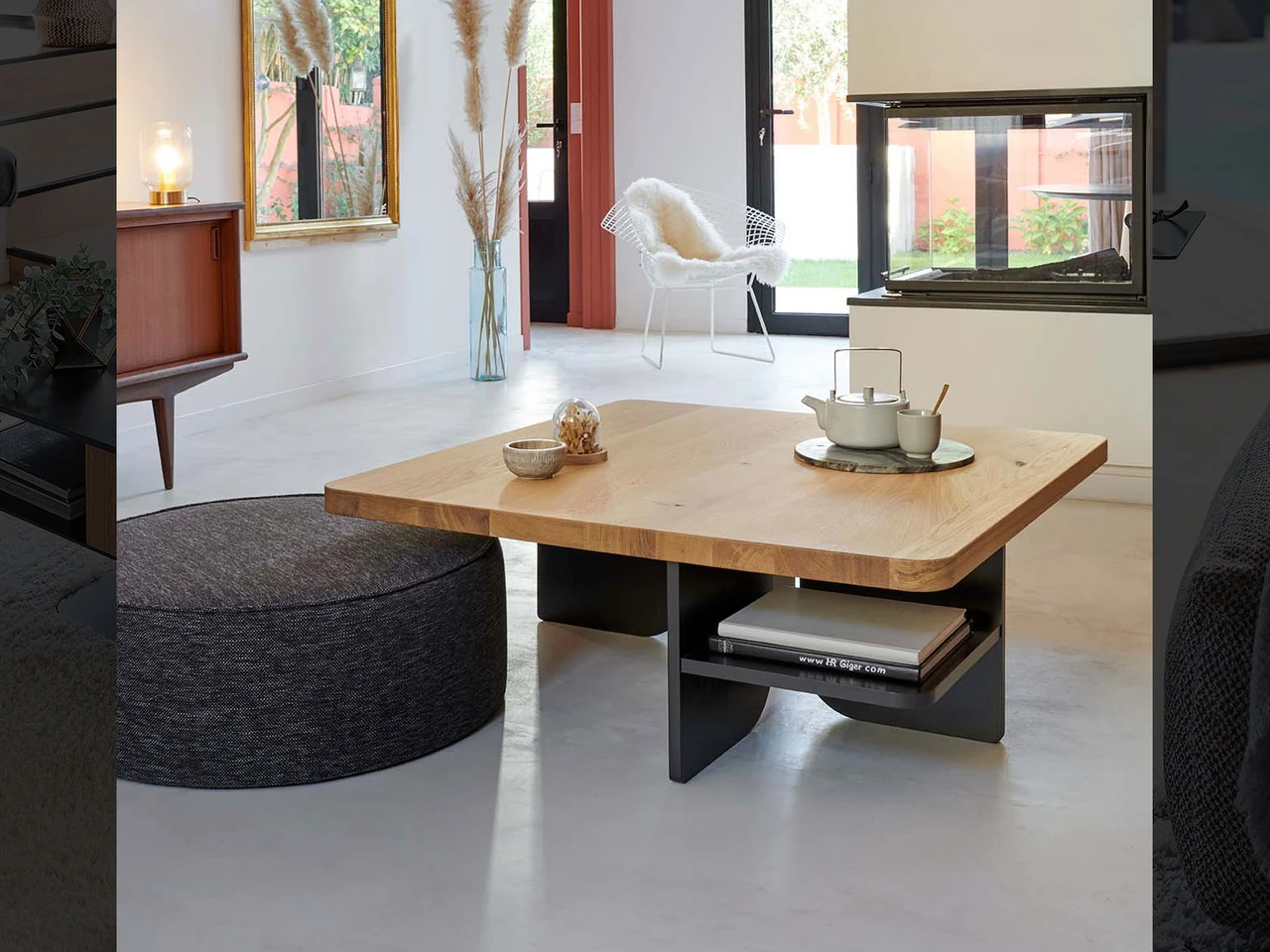 Gambie - Table basse et pouf