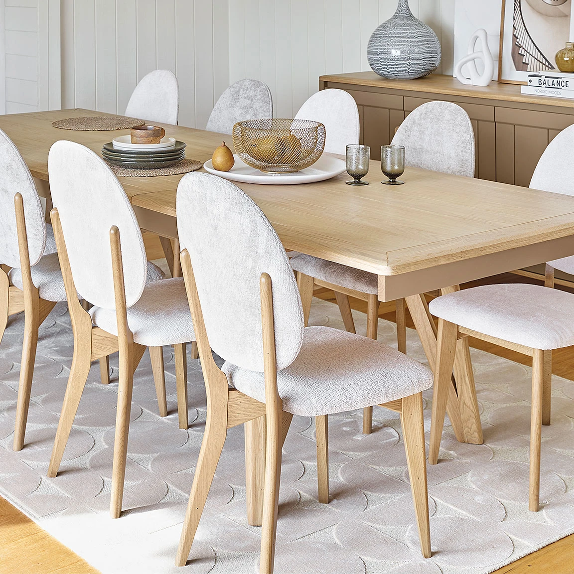 Jina - Table de repas avec allonges