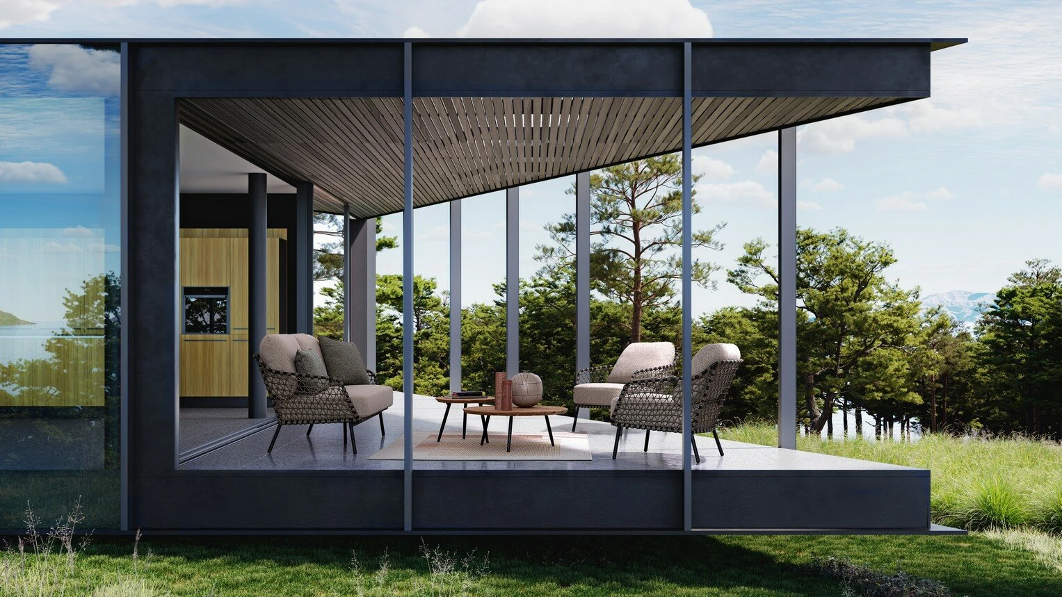 Ivissa anthracite - Canapé de jardin
