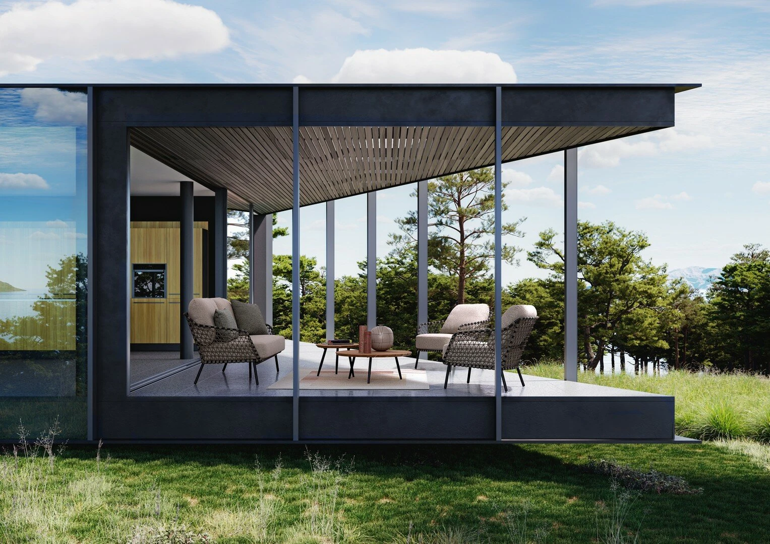 Ivissa anthracite - Canapé de jardin
