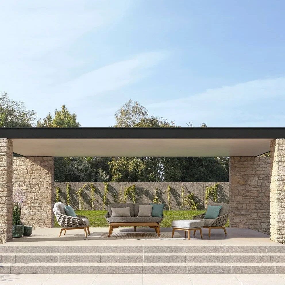 Tamires beige - Canapé de jardin 2 places