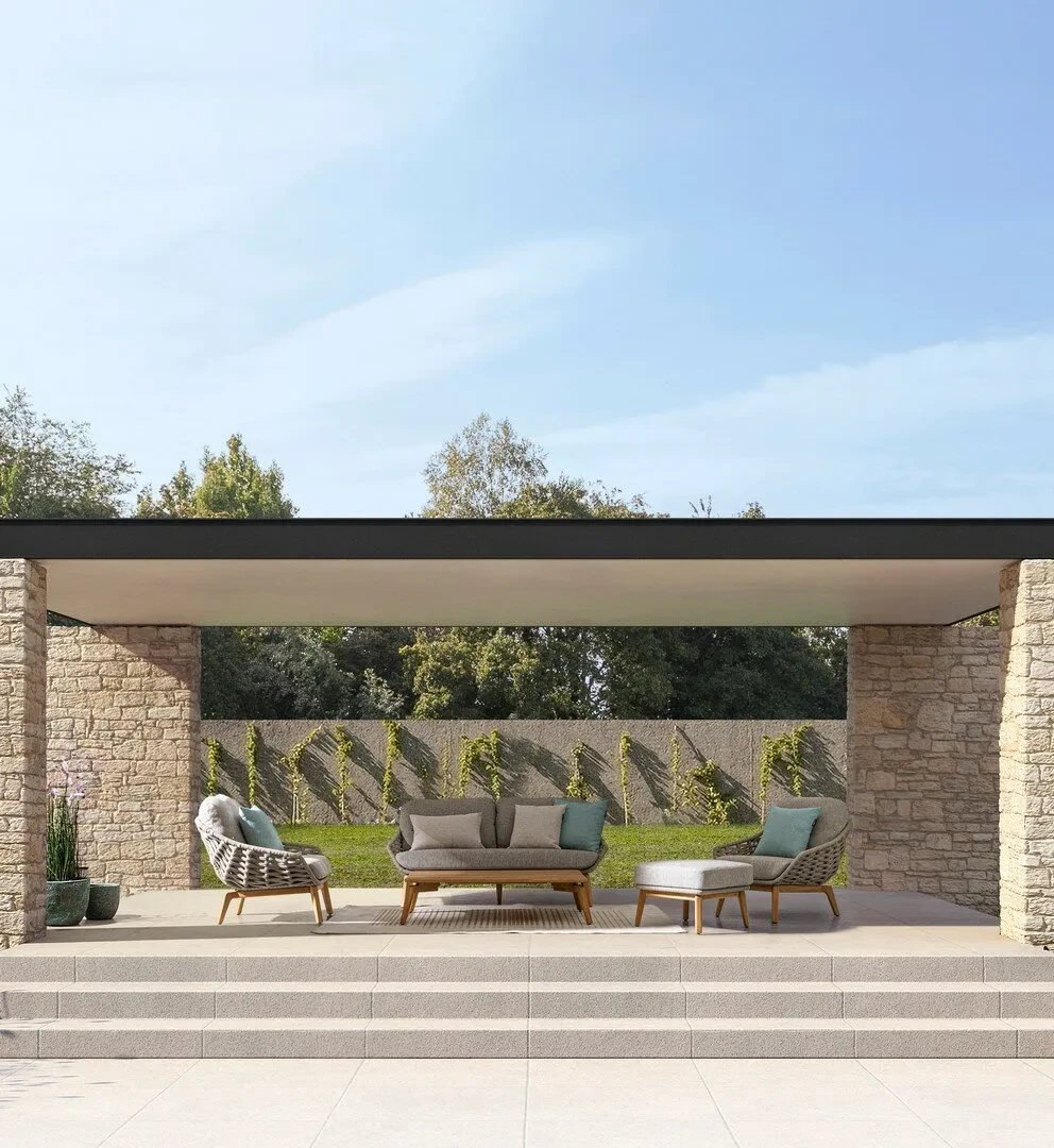 Tamires beige - Canapé de jardin 2 places