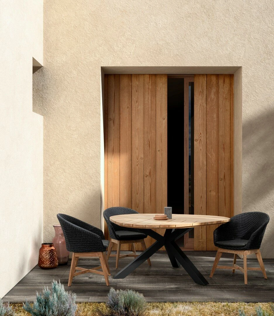 Palmdale carbon - Table de jardin ronde Ø 160 cm