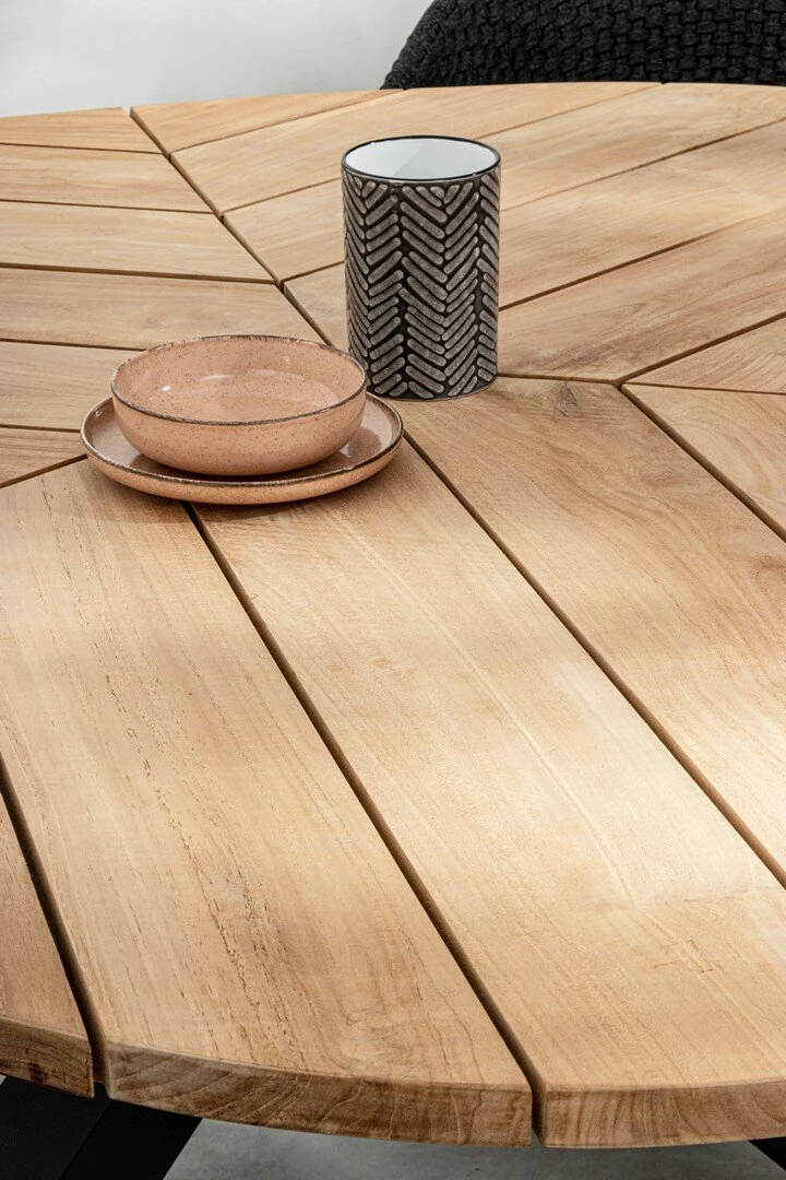 Palmdale carbon - Table de jardin ronde Ø 160 cm