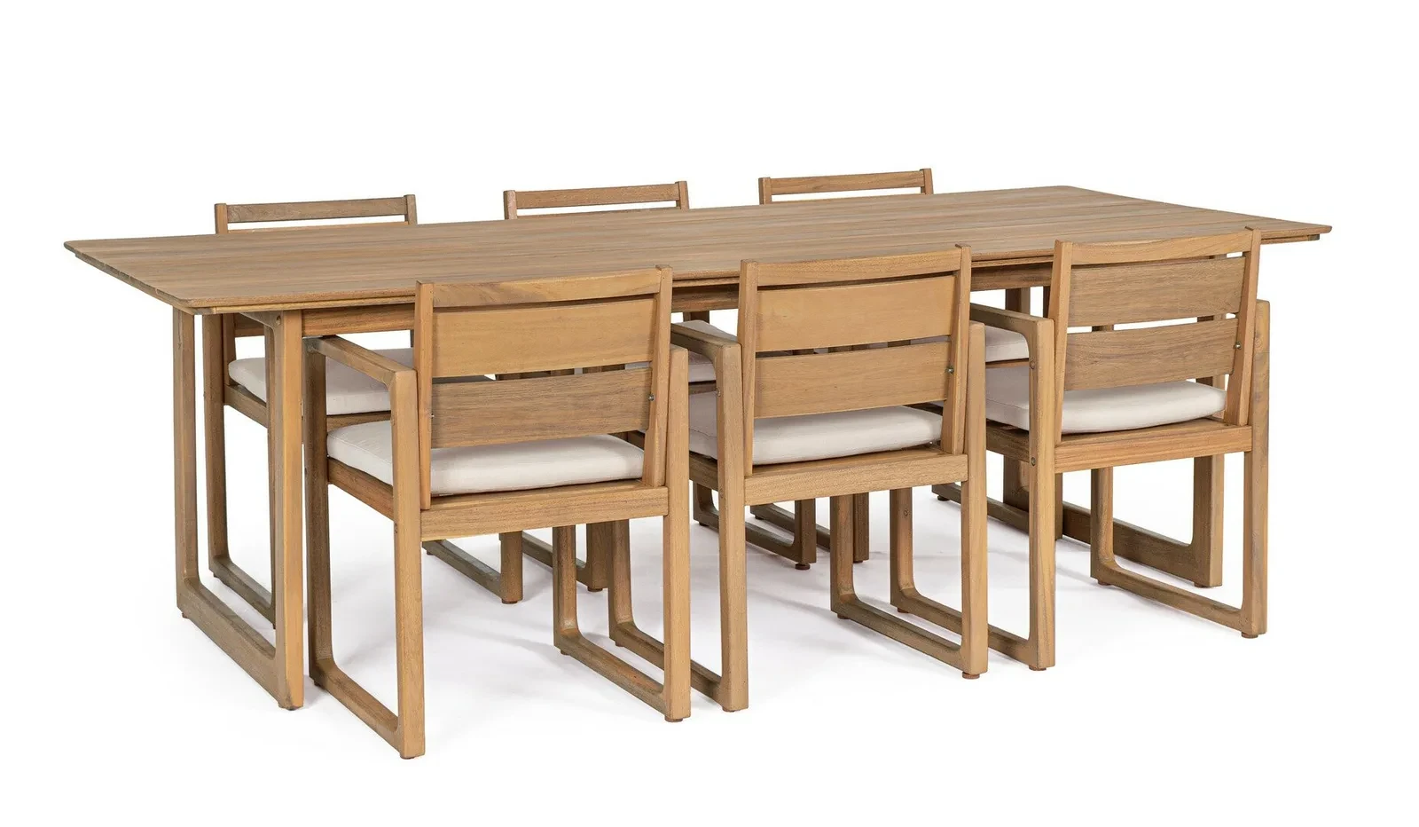 Adrian - Table de jardin 240x100 cm et 6 chaises