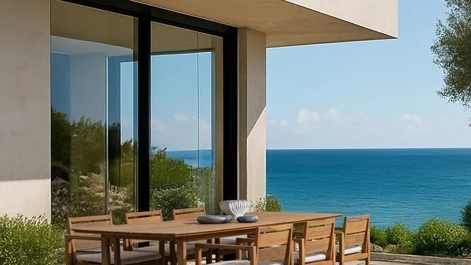Adrian - Table de jardin 240x100 cm et 6 chaises