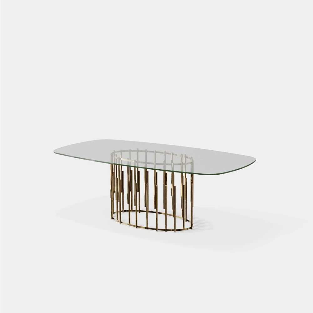 Ellender - Table de repas plateau verre