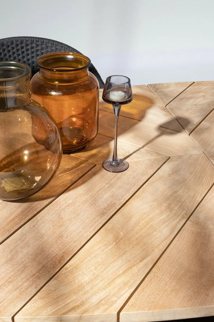 Palmdale carbon - Table de jardin ovale 240 x 110 cm