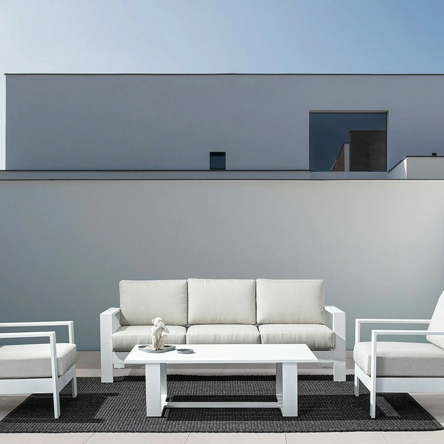 Baltic blanc - Salon de jardin 4 pièces