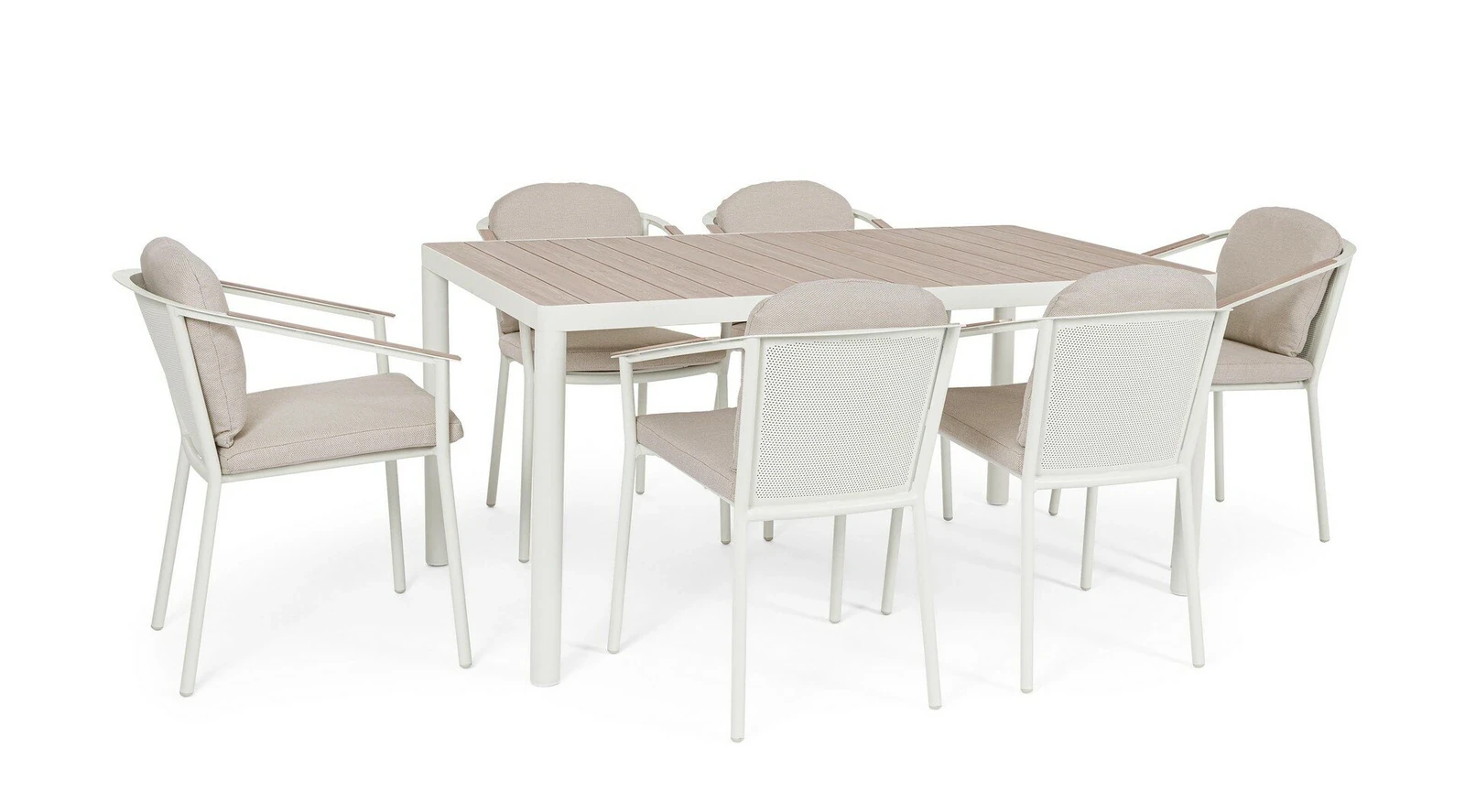 Ulises - Ensemble de jardin, table et 6 chaises