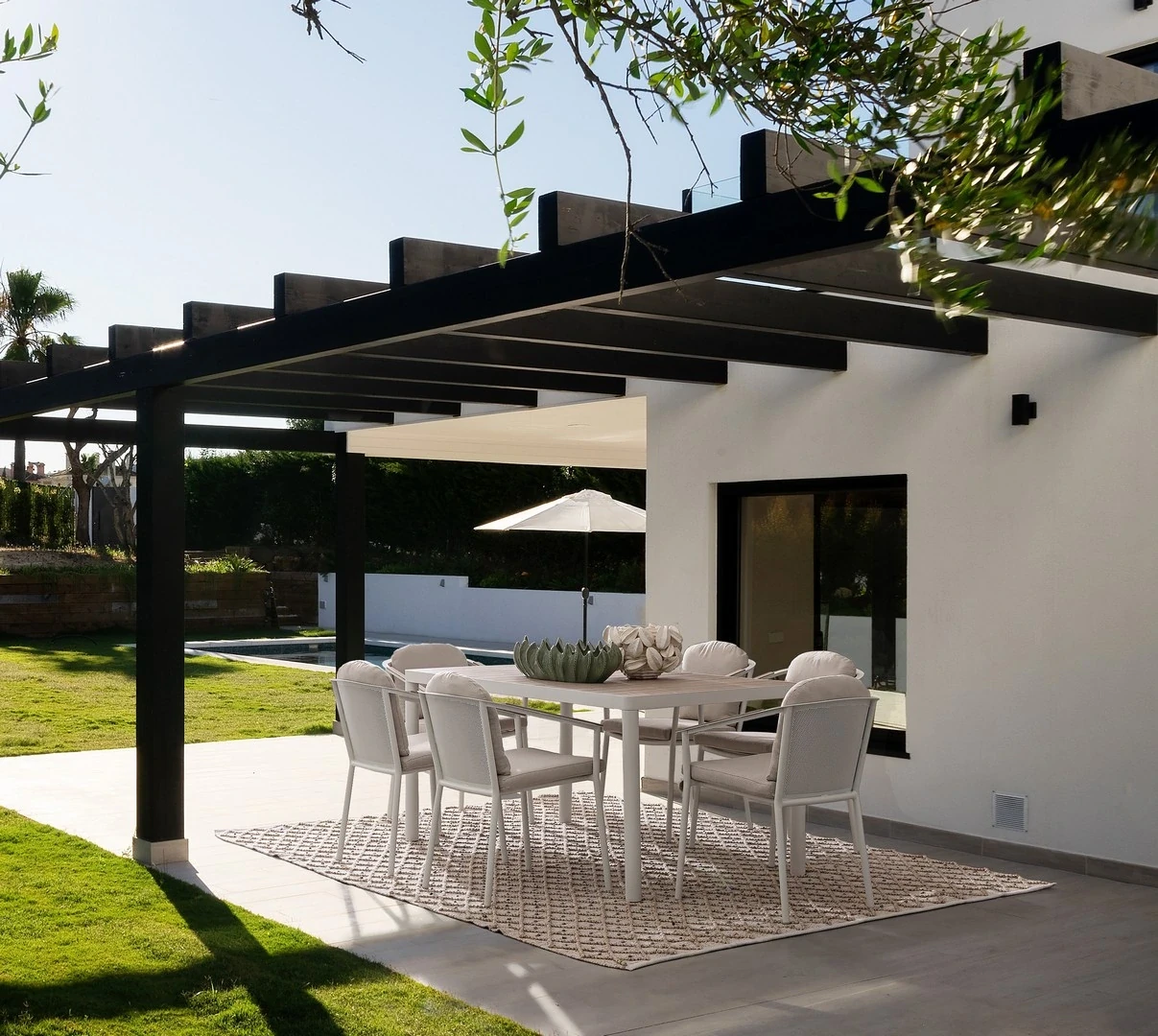 Ulises - Ensemble de jardin, table et 6 chaises
