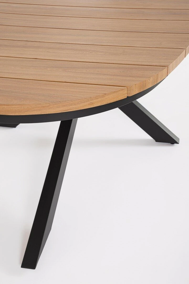 Zelmar anthracite - Table de jardin ovale 218x115 cm