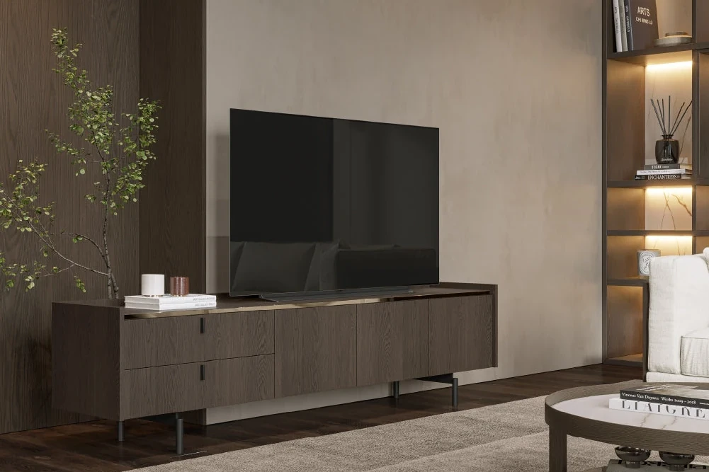 Brera 240 cm - Meuble TV 3 portes et 2 tiroirs