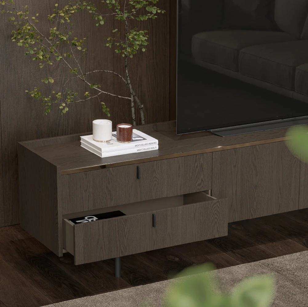 Brera 210 cm - Meuble TV 3 portes et 2 tiroirs