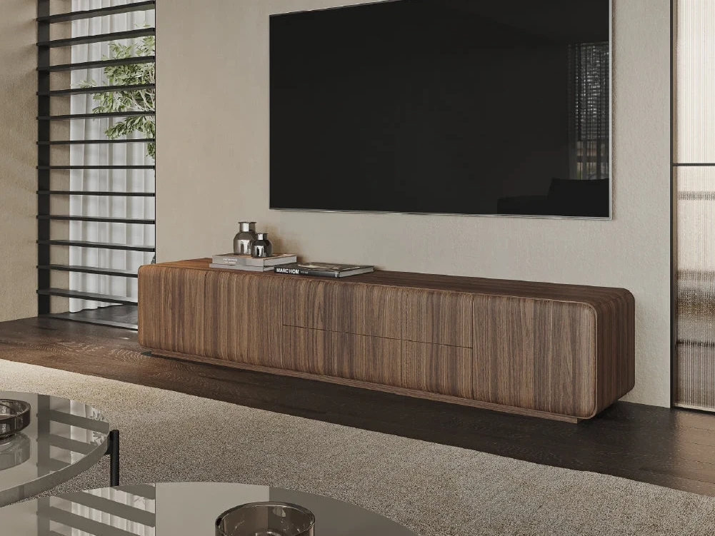 Vasari 240 cm - Meuble TV tiroirs et portes