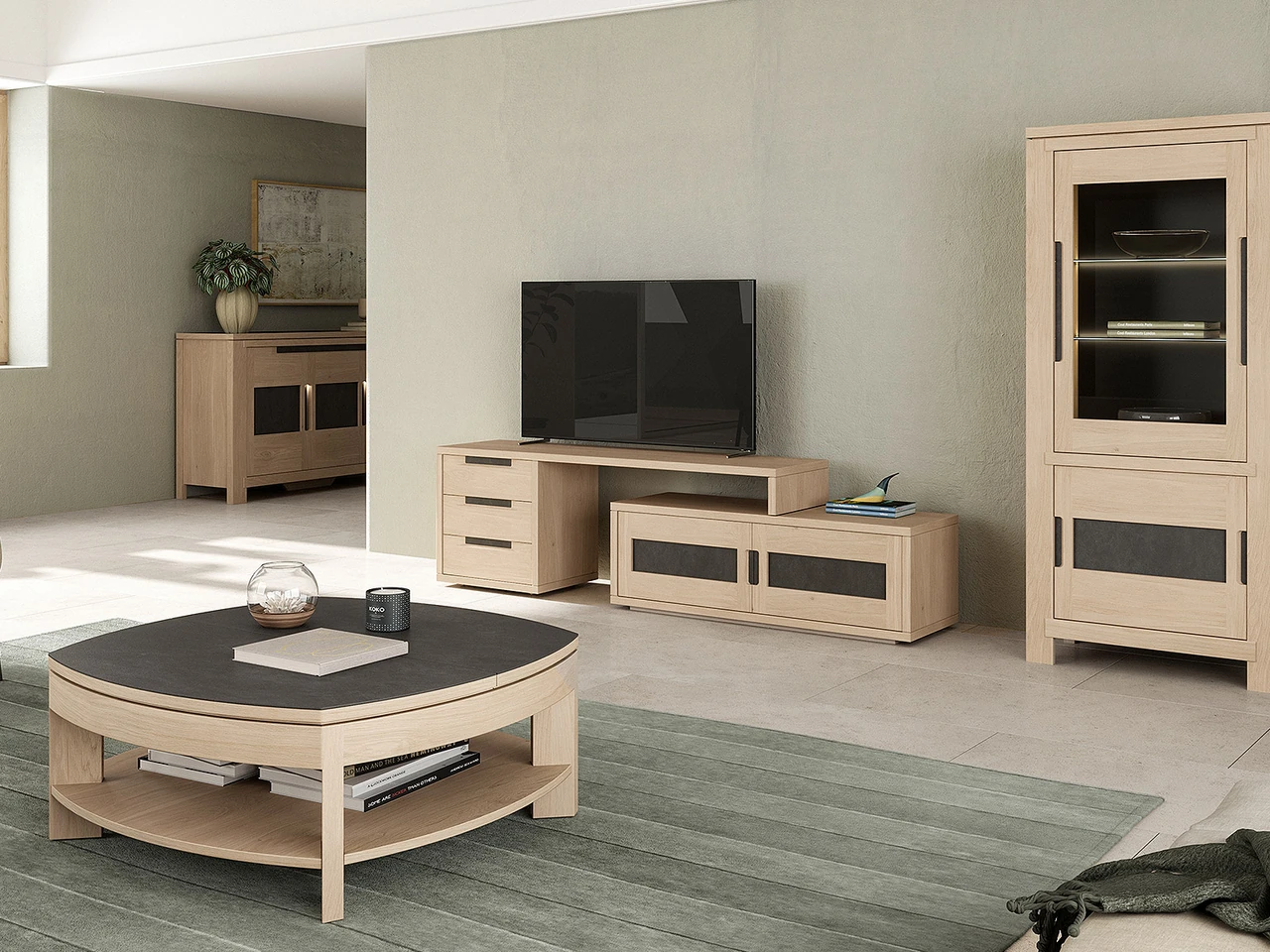 Tamala - Meuble TV extensible et table basse